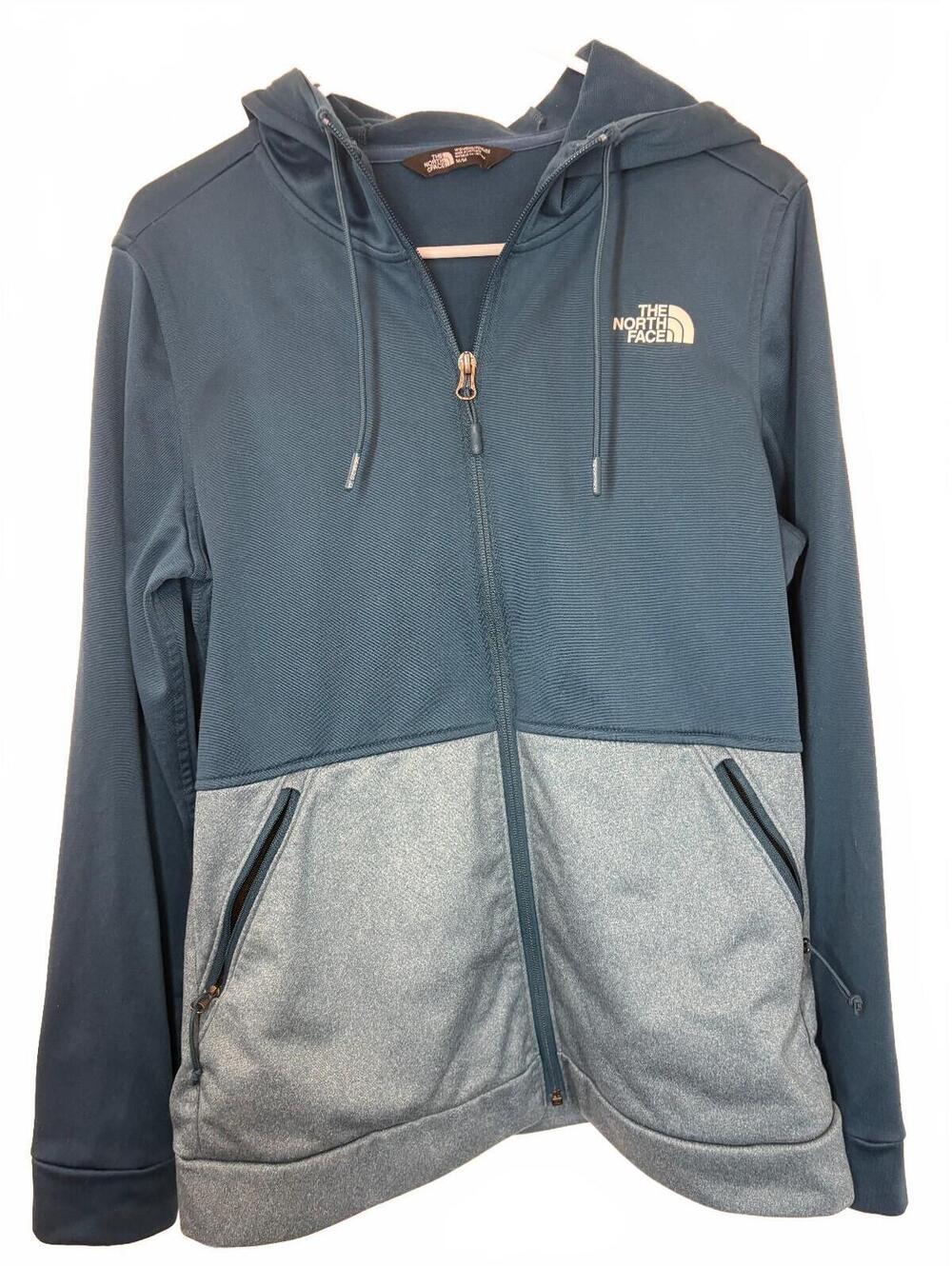 The North Face Women's Cinder Medium Blue Teal Full Zip Hoodie Jacket